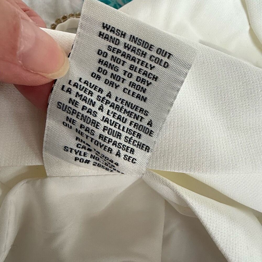 NWT Bagatelle White Large Bow Crop Top Rhinestone Straps 8 - Picture 11 of 11